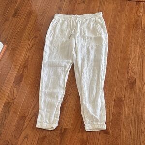 Athleta White Womens Drawstring Joggers size 4